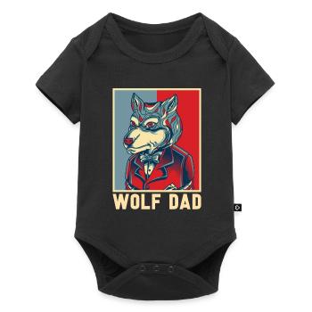 Wolf - Baby Premium short-sleeve bodysuit - black - Front