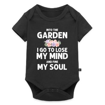 Citation de jardin dans le jardin je vais - Body à manches courtes Premium Bébé - noir - Devant
