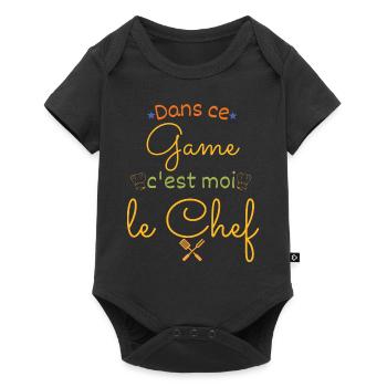 dans ce Game c'est moi le chef cadeau anniversaire - Body à manches courtes Premium Bébé - noir - Devant