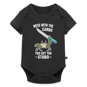 Funny crab meme - Baby Premium short-sleeve bodysuit - black - Front