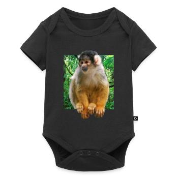 Squirrel monkey squirrel monkey - Baby Premium short-sleeve bodysuit - black - Front