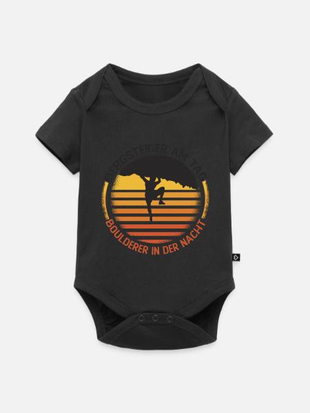 Bouldern - Baby Premium Kurzarmbody - Schwarz