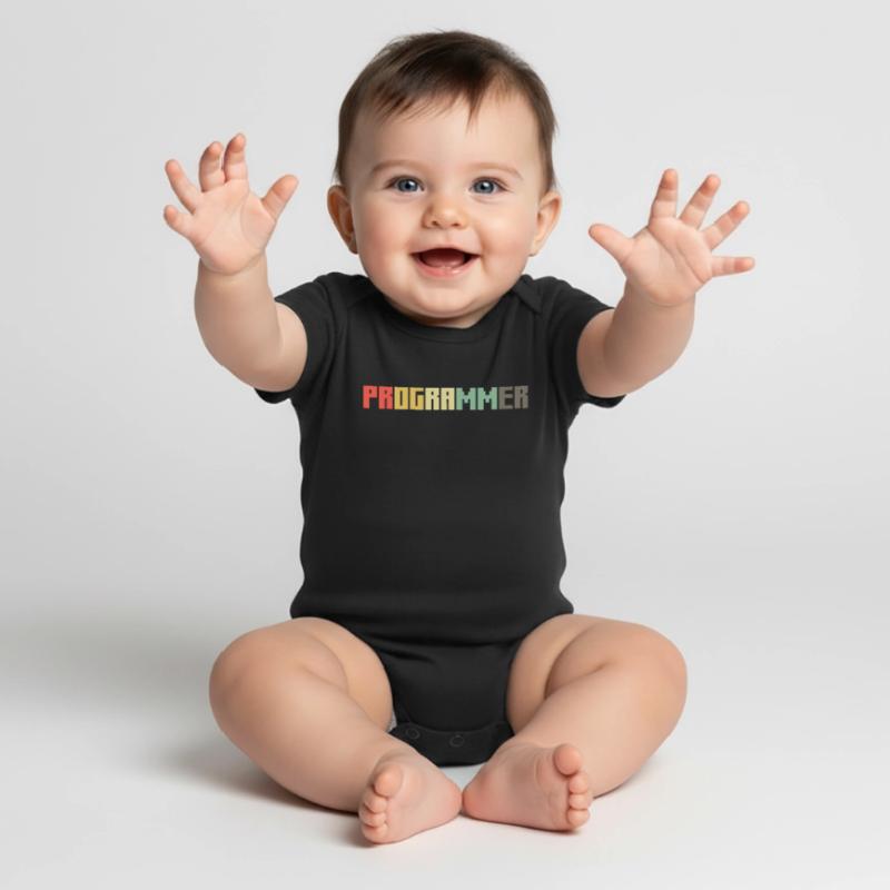 Vintage Programmer Coder Retro Developer Nerd Baby Premium short-sleeve bodysuit