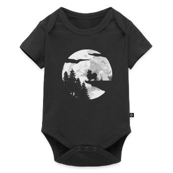 Papillon Dog - Baby Premium short-sleeve bodysuit - black - Front