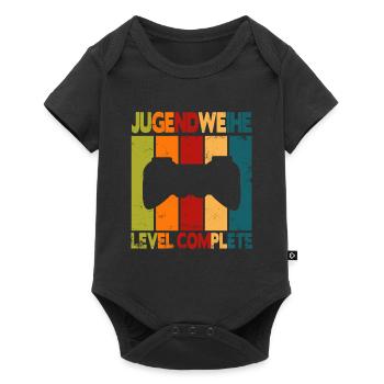 Jugendweihe Level Complete - Baby Premium Kurzarmbody - Schwarz - Vorne
