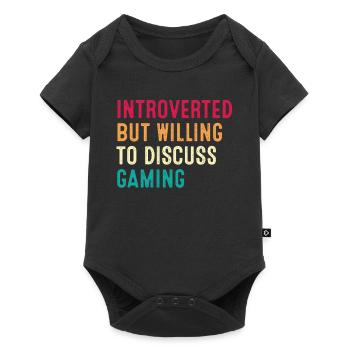 Introverted But Willing To Discuss Gaming Retro - Baby Premium short-sleeve bodysuit - black - Front
