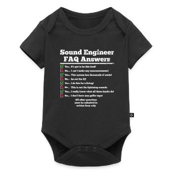 Tontechniker Sound Audio Engineer - Baby Premium Kurzarmbody - Schwarz - Vorne