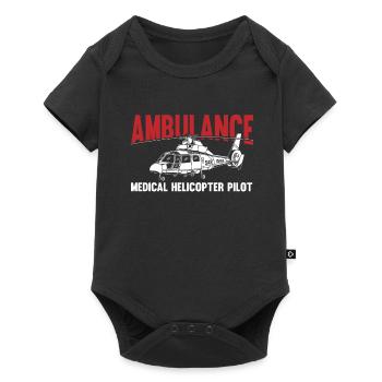 Helicopter Helicopter Pilot Heli - Baby Premium short-sleeve bodysuit - black - Front