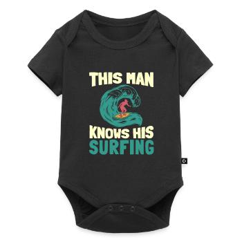 Surf Surfer Surfer - Body à manches courtes Premium Bébé - noir - Devant
