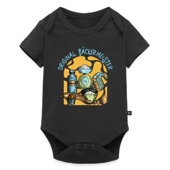 Bäcker Backen Konditor - Baby Premium Kurzarmbody - Schwarz - Vorne