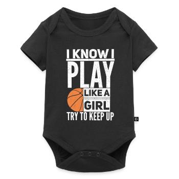 Basketteur de basket-ball - Body à manches courtes Premium Bébé - noir - Devant