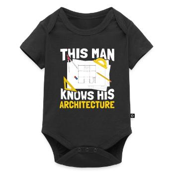 Architect - Baby Premium short-sleeve bodysuit - black - Front