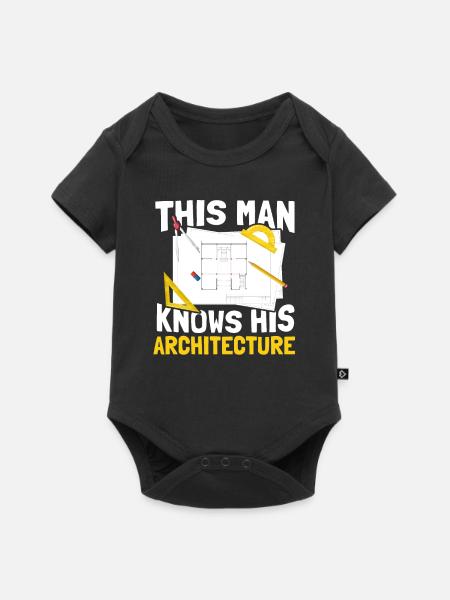 Architekt - Baby Premium Kurzarmbody - Schwarz