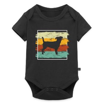 Jack Russel amoureux des chiens Retro vintage Idée cadeau - Body à manches courtes Premium Bébé - noir - Devant
