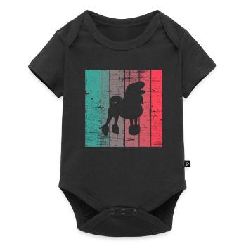 Caniche amoureux des chiens Retro vintage Idée cadeau - Body à manches courtes Premium Bébé - noir - Devant