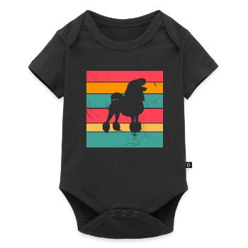 Amoureux des chiens caniche Idée cadeau vintage rétro - Body à manches courtes Premium Bébé - noir - Devant