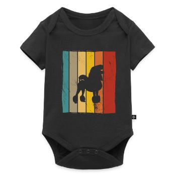 Amoureux des chiens caniche Idée cadeau vintage rétro - Body à manches courtes Premium Bébé - noir - Devant
