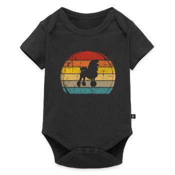 Poodle dog lover Retro vintage Gift idea - Baby Premium Kurzarmbody - Schwarz - Vorne