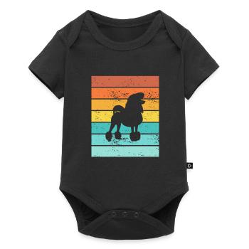 Poodle dog lover Retro vintage Gift idea - Baby Premium short-sleeve bodysuit - black - Front