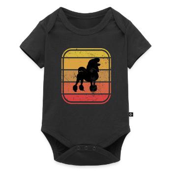 Caniche amoureux des chiens Retro vintage Idée cadeau - Body à manches courtes Premium Bébé - noir - Devant
