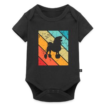 Caniche amoureux des chiens Retro vintage Idée cadeau - Body à manches courtes Premium Bébé - noir - Devant