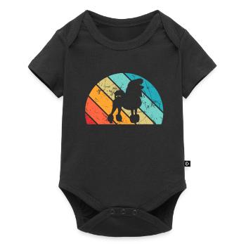 Poodle dog lover Retro vintage Gift idea - Baby Premium short-sleeve bodysuit - black - Front