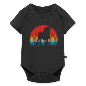 Caniche amoureux des chiens Retro vintage Idée cadeau - Body à manches courtes Premium Bébé - noir - Devant