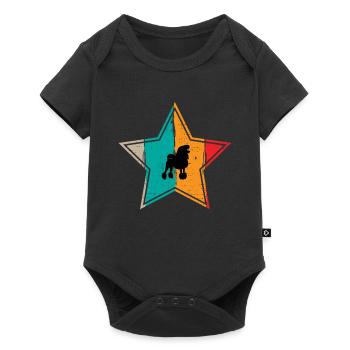 Poodle dog lover Retro vintage Gift idea - Baby Premium Kurzarmbody - Schwarz - Vorne