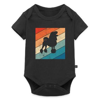 Caniche amoureux des chiens Retro vintage Idée cadeau - Body à manches courtes Premium Bébé - noir - Devant