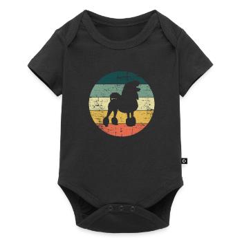 Poodle dog lover Retro vintage Gift idea - Baby Premium short-sleeve bodysuit - black - Front
