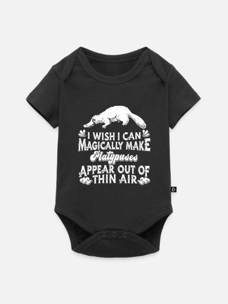 Schnabeltier Platypus - Baby Premium Kurzarmbody - Schwarz