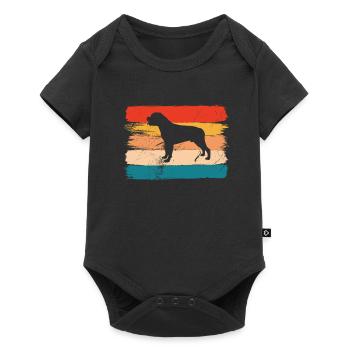 Rottweiler amoureux des chiens Retro vintage Idée cadeau - Body à manches courtes Premium Bébé - noir - Devant
