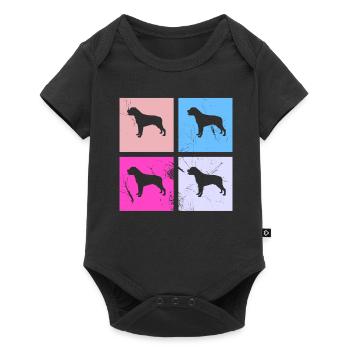 Rottweiler amoureux des chiens Retro vintage Idée cadeau - Body à manches courtes Premium Bébé - noir - Devant