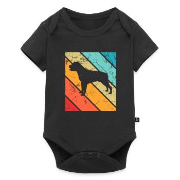 Rottweiler amoureux des chiens Retro vintage Idée cadeau - Body à manches courtes Premium Bébé - noir - Devant