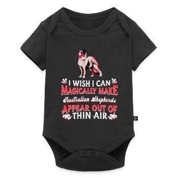 Australian Shepherd Dog - Baby Premium short-sleeve bodysuit - black - Front