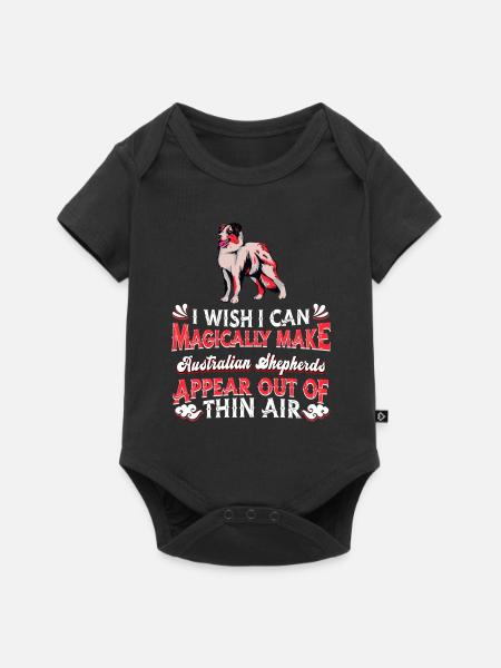 Australian Shepherd Hund - Baby Premium Kurzarmbody - Schwarz