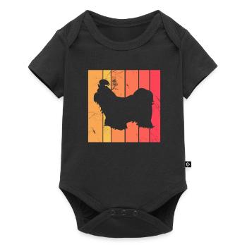 Shih Tzu dog lover Retro vintage Gift idea - Baby Premium Kurzarmbody - Schwarz - Vorne