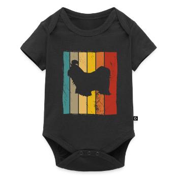 Shih Tzu dog lover Retro vintage Gift idea - Baby Premium Kurzarmbody - Schwarz - Vorne
