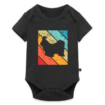 Shih Tzu dog lover Retro vintage Gift idea - Baby Premium Kurzarmbody - Schwarz - Vorne