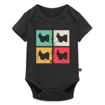 Shih Tzu dog lover Retro vintage Gift idea - Baby Premium Kurzarmbody - Schwarz - Vorne