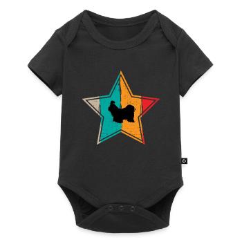 Shih Tzu dog lover Retro vintage Gift idea - Baby Premium Kurzarmbody - Schwarz - Vorne