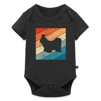 Shih Tzu dog lover Retro vintage Gift idea - Baby Premium Kurzarmbody - Schwarz - Vorne