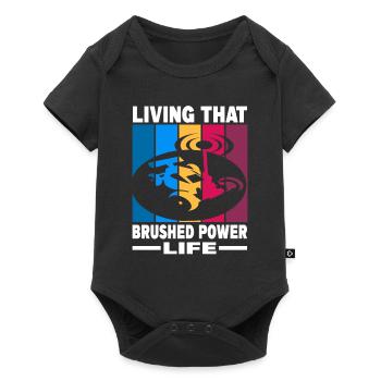 Living That Brushed Power Life - Baby Premium short-sleeve bodysuit - black - Front