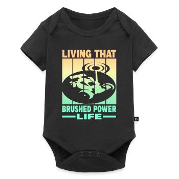 Living That Brushed Power Life - Baby Premium short-sleeve bodysuit - black - Front