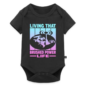 Living That Brushed Power Life - Baby Premium short-sleeve bodysuit - black - Front