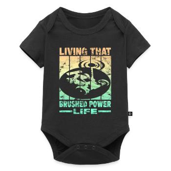 Living That Brushed Power Life - Baby Premium short-sleeve bodysuit - black - Front