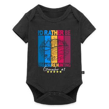 Geocaching Geocacher Dicton - Body à manches courtes Premium Bébé - noir - Devant