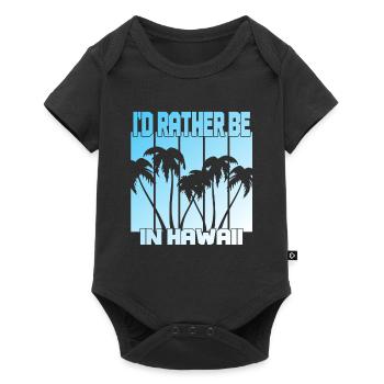 I'd rather be in Hawaii - Baby Premium short-sleeve bodysuit - black - Front