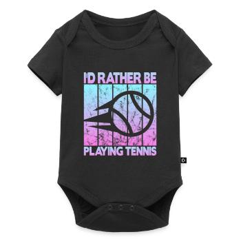 Je préfère jouer au tennis - Body à manches courtes Premium Bébé - noir - Devant