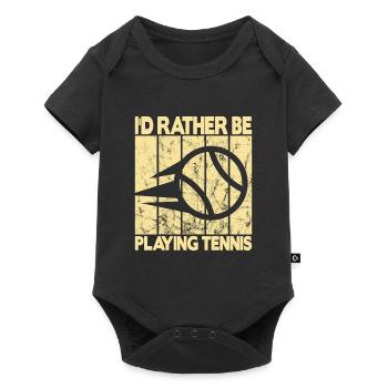 Je préfère jouer au tennis - Body à manches courtes Premium Bébé - noir - Devant